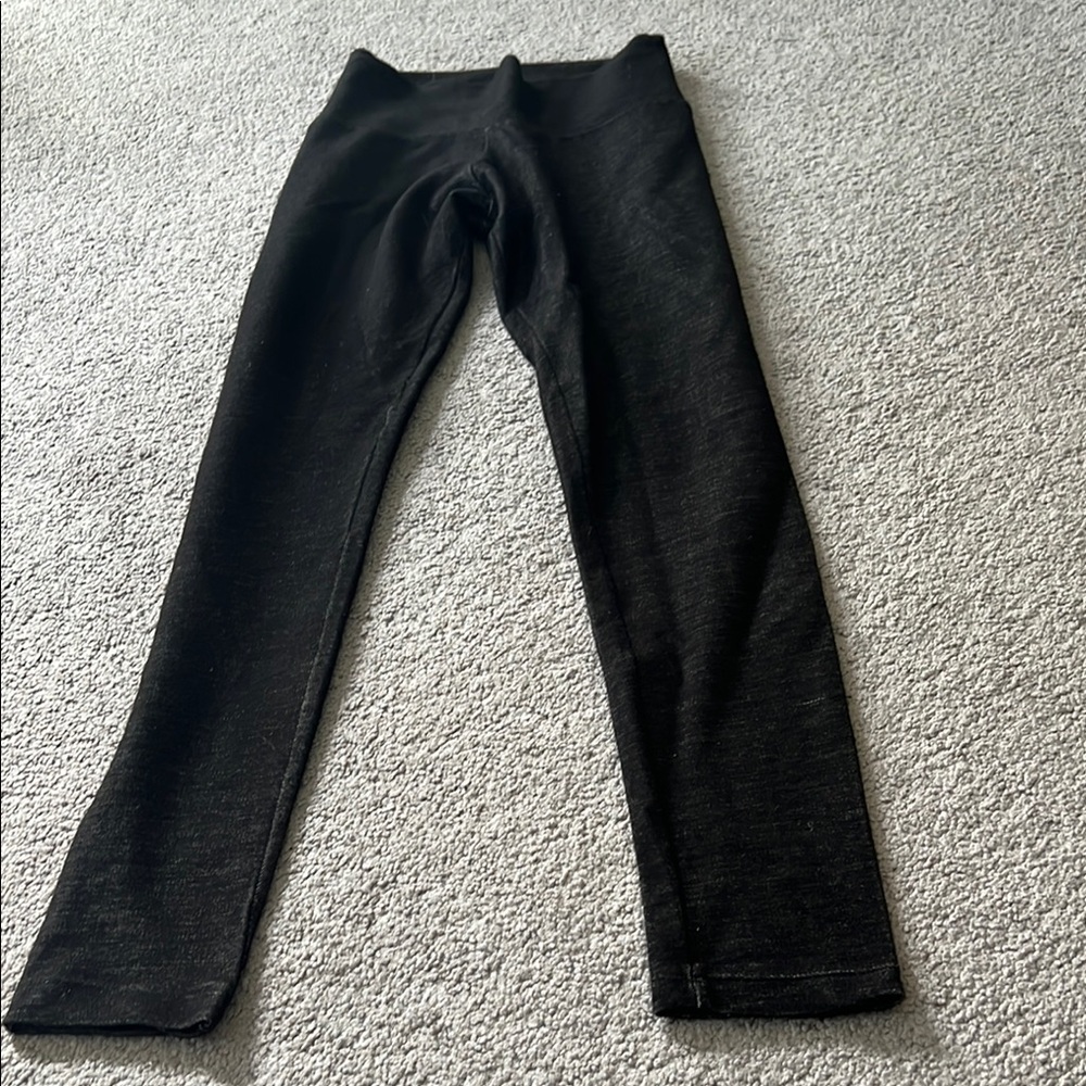 Black Textured Leggings